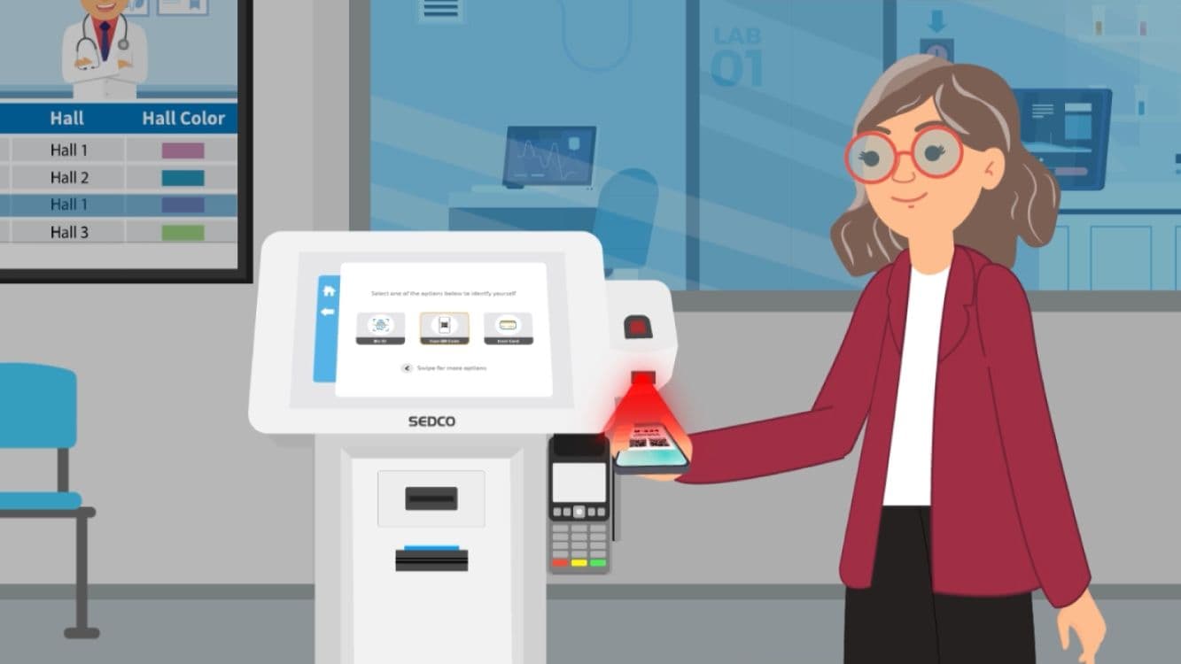 Hospital self check-in kiosk