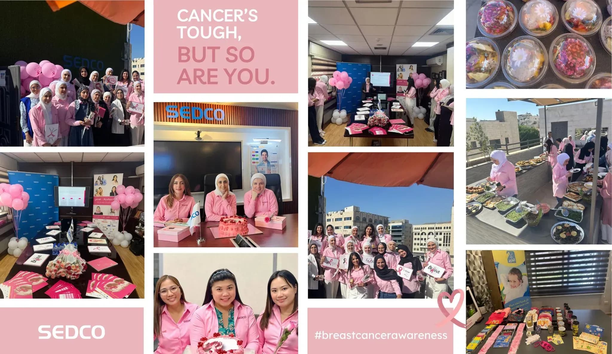 حملة التوعية بسرطان الثدي بقيادة موظفات سدكو
