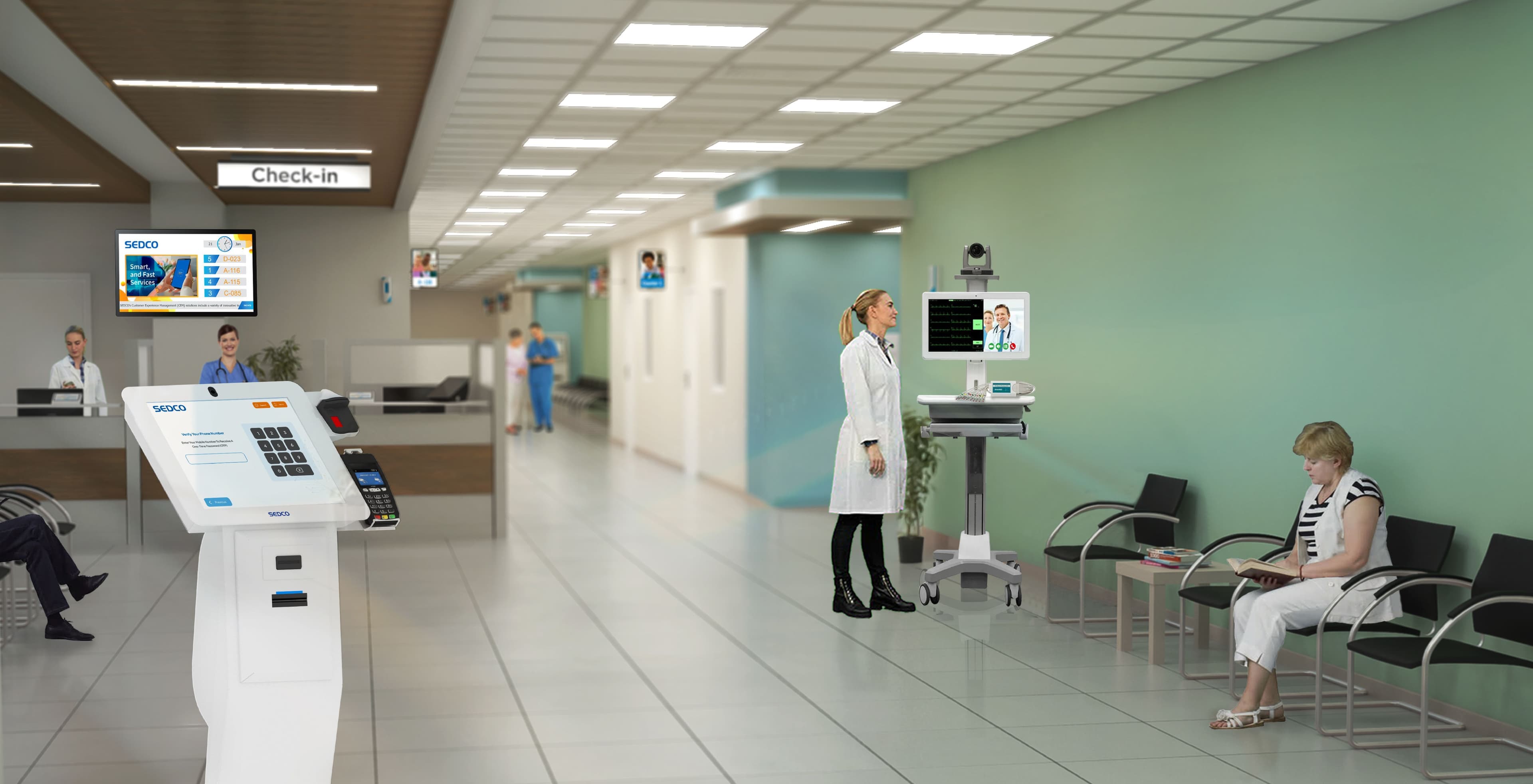 نظام إدارة طوابير المرضى داخل المستشفيات