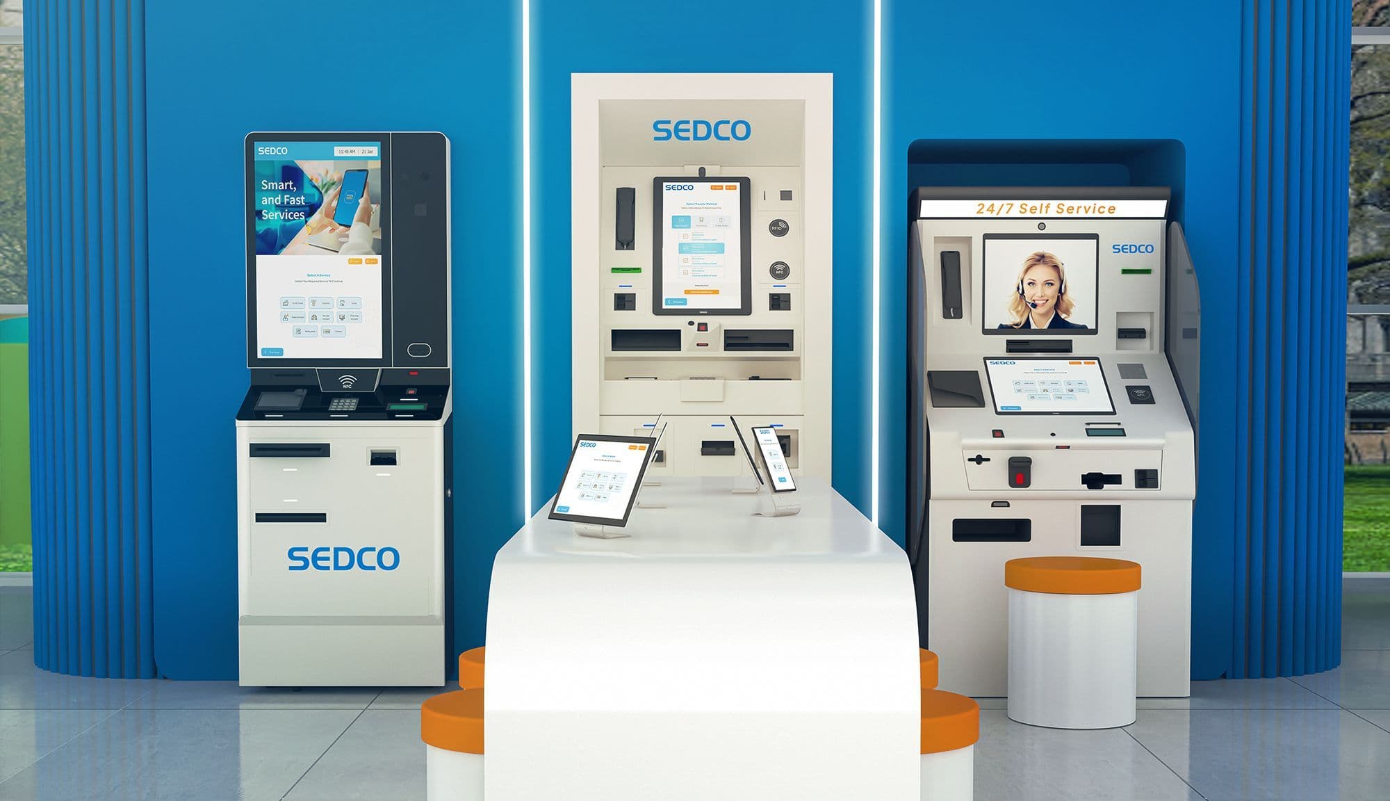 جهاز خدمة ذاتية لتسجيل العملاء