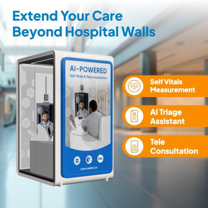 Teleconsultation pod for virtual patient visits 