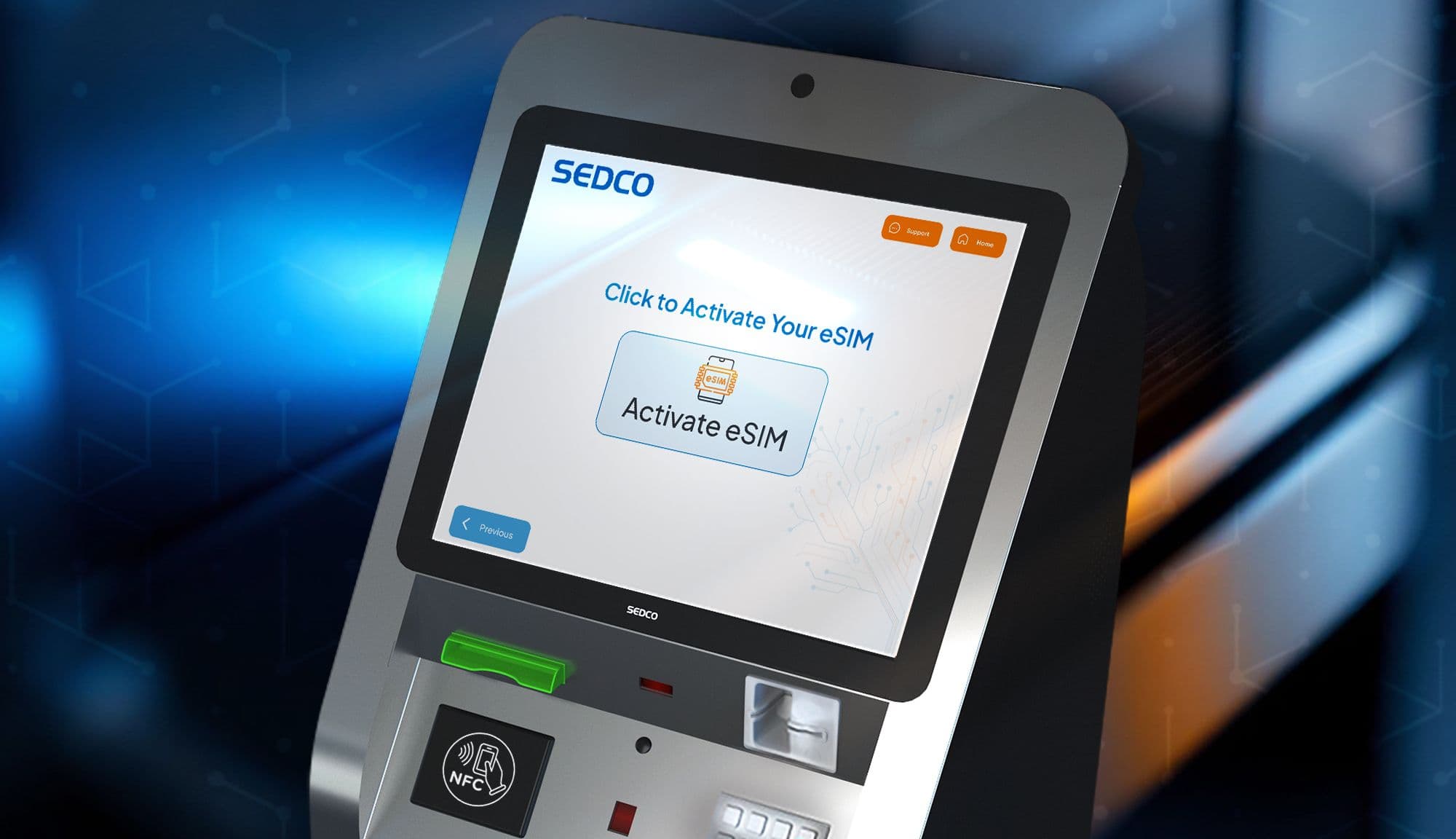 SIM card vending kiosk