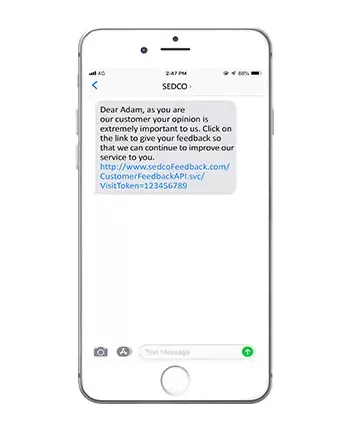 SMS Feedback System by SEDCO