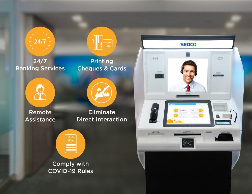 Global banks adopting video banking machines from SEDCO to maintain social distancing Global banks adopting video banking machines from SEDCO to maintain social distancing
